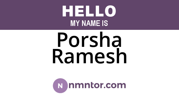 Porsha Ramesh