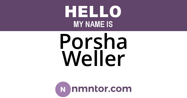 Porsha Weller