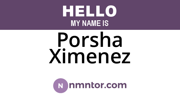 Porsha Ximenez