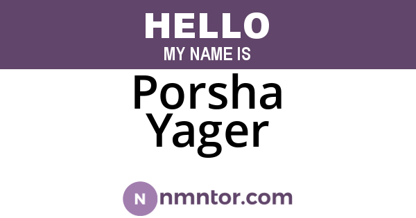 Porsha Yager