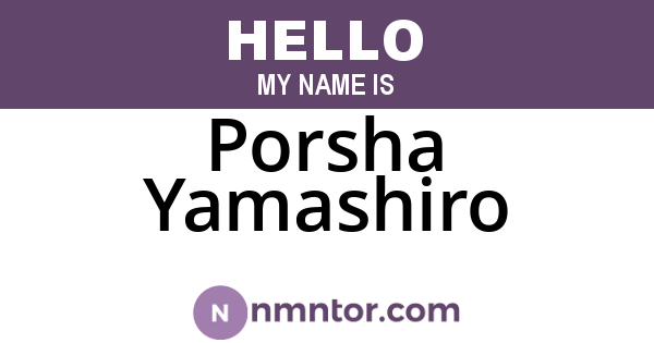 Porsha Yamashiro
