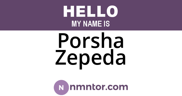 Porsha Zepeda