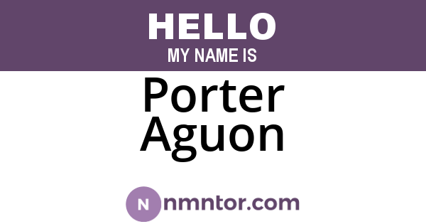 Porter Aguon