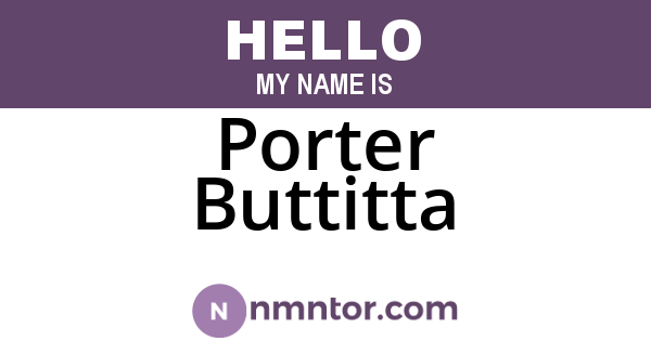Porter Buttitta