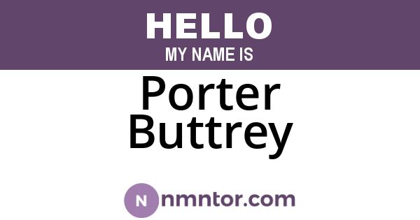 Porter Buttrey