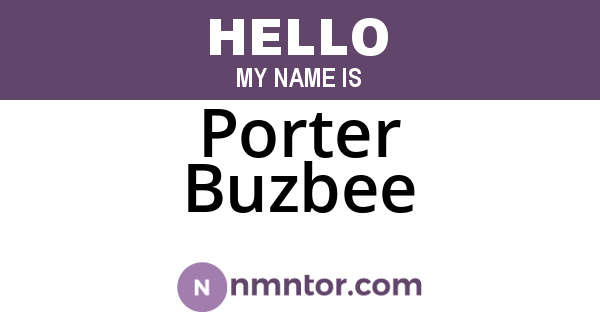 Porter Buzbee
