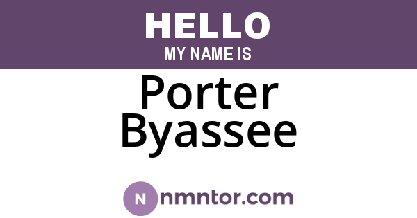 Porter Byassee