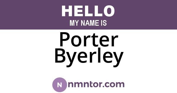 Porter Byerley