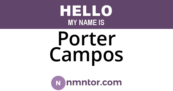 Porter Campos