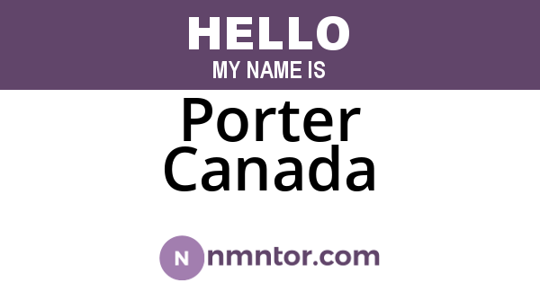 Porter Canada