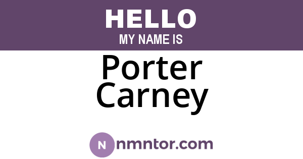 Porter Carney