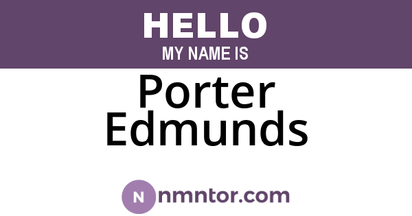 Porter Edmunds
