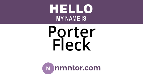 Porter Fleck