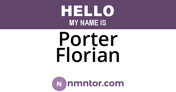 Porter Florian