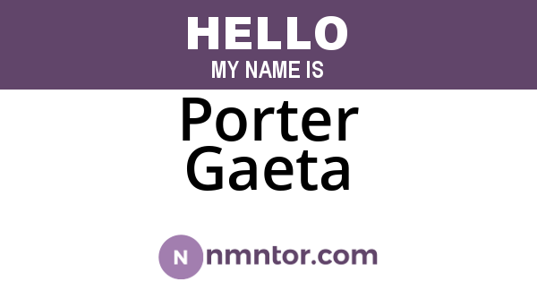 Porter Gaeta