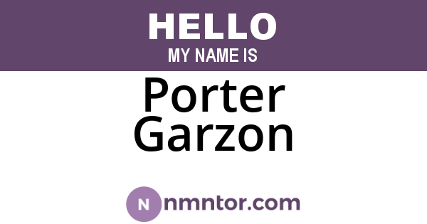 Porter Garzon