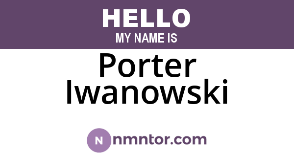 Porter Iwanowski