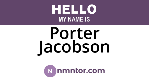 Porter Jacobson