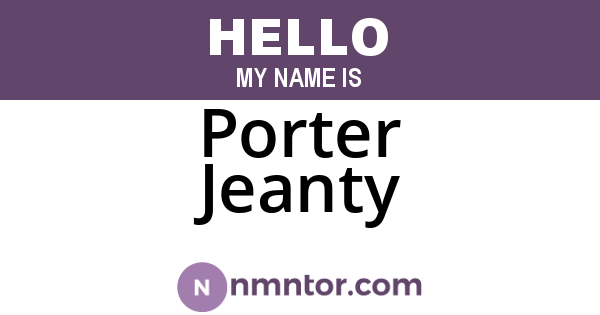 Porter Jeanty
