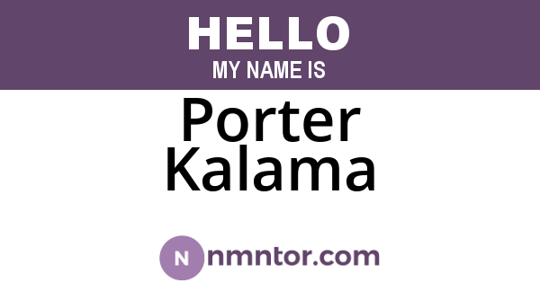 Porter Kalama