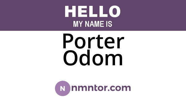 Porter Odom
