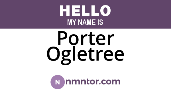 Porter Ogletree