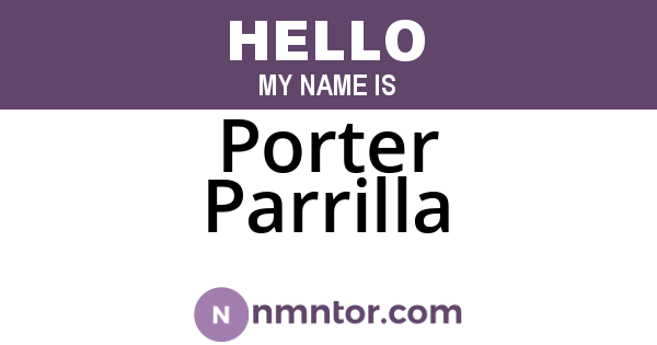Porter Parrilla