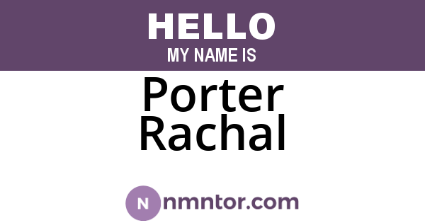 Porter Rachal