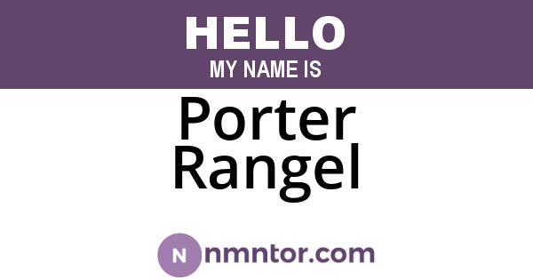 Porter Rangel
