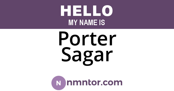 Porter Sagar