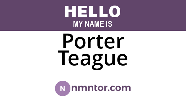 Porter Teague