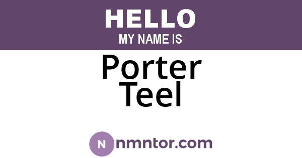 Porter Teel