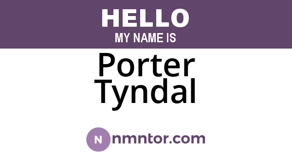 Porter Tyndal