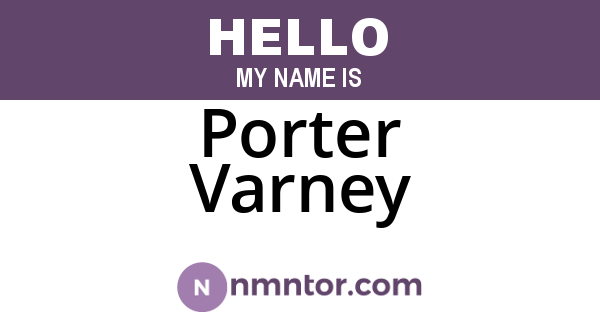 Porter Varney