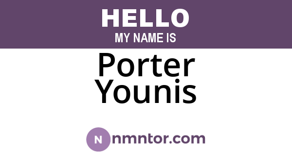 Porter Younis
