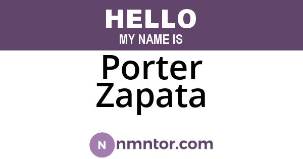 Porter Zapata
