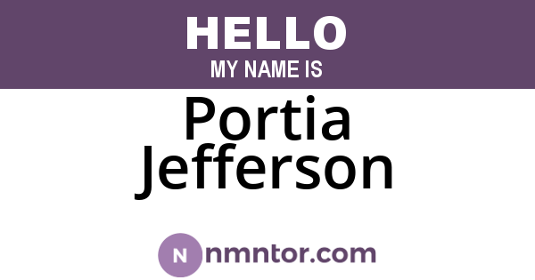 Portia Jefferson