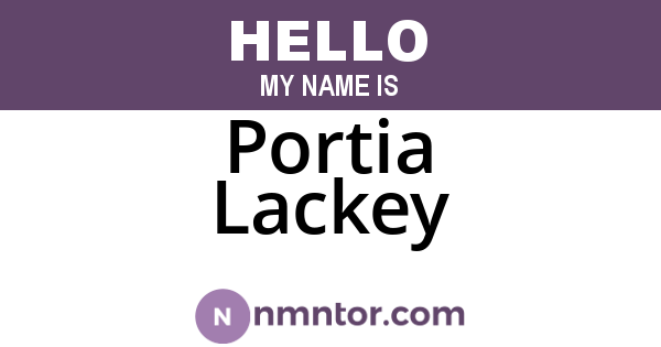 Portia Lackey