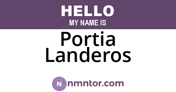 Portia Landeros