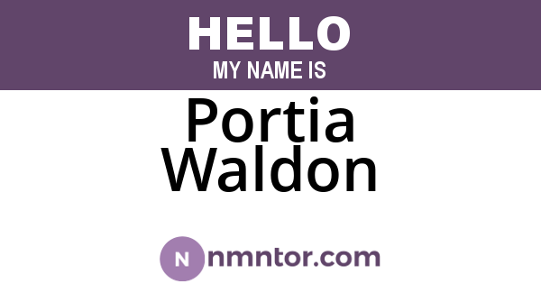 Portia Waldon