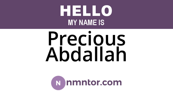 Precious Abdallah