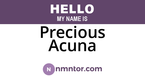 Precious Acuna