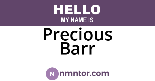 Precious Barr