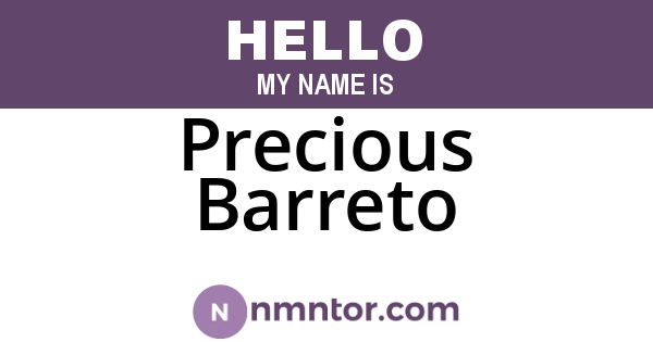 Precious Barreto