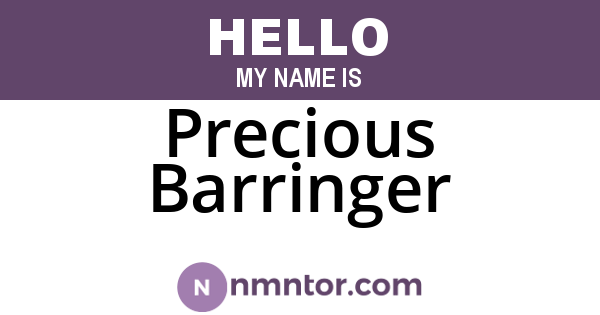 Precious Barringer