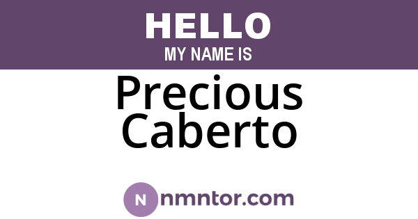 Precious Caberto