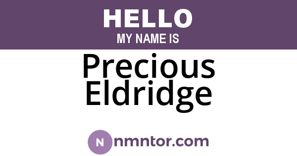 Precious Eldridge