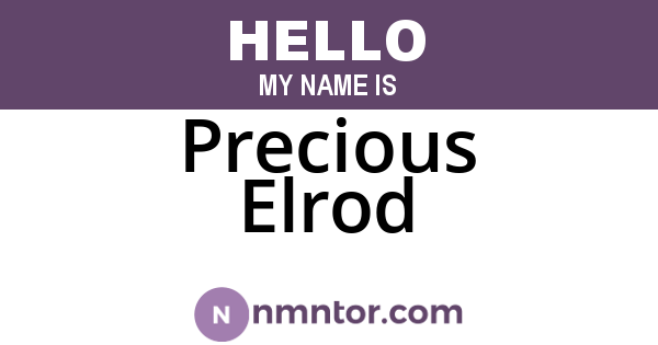 Precious Elrod