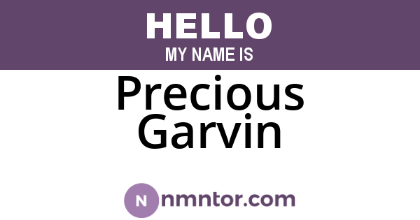 Precious Garvin
