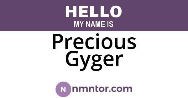 Precious Gyger